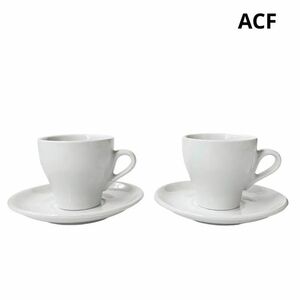 ACF カップ&ソーサー チューリップカップ 2脚 150ml イタリア製 廃盤　デッドストック　廃盤品　デミタスカップ