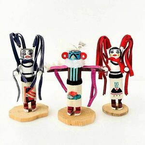 kachina doll 3 body set .. Indian neitib ho pi Navajo kachi-na american handicraft free shipping anonymity delivery 