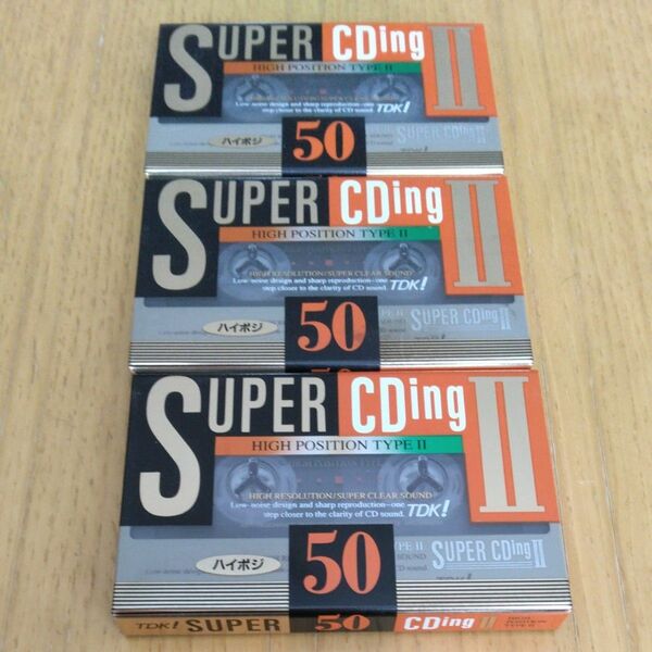 TDK カセットテープ SUPERCDingⅡ 50 ハイポジ 3本