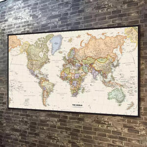 世界地図 ポスター 90x60cm 地図 ワールドマップ 地球 世界 グッズ インテリア 海外 雑貨 キャンバス 写真 アート world map 10