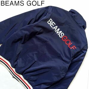【送料無料】BEAMS GOLF ビームスゴルフ　ダウンジャケット　メンズ　2way 中綿入り　ブルゾン ロゴ入り　ベスト　M ジップ