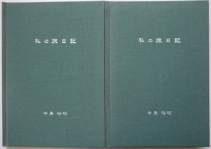 中島裕明・私の旅日記（同じもの２冊・１冊サイン）。定価・２０００円。画集編集委員会。