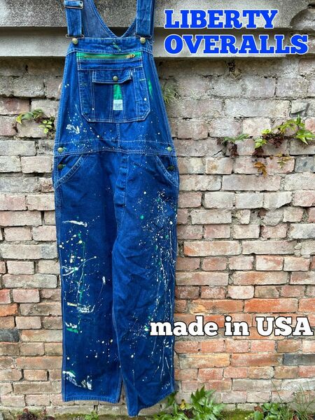 LIBERTY OVERALLS リバティオーバーオール オーバーオール デニムオーバーオール　ペイントオーバーオール