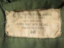 米軍実物　ＵＳＮ　ＭＩＬ－Ｓ－１８３４２Ｃ　フライトジャケット　４４Ｒ_画像3