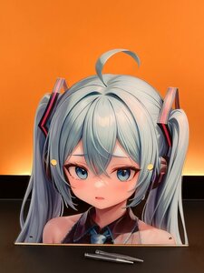 新品 初音ミク MJ45 BIGメガネ置き アクリルスタンド 等身大 両面印希少品