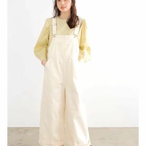 グリーンパークス ツイルサロペット OFF WHITE FREEサイズ