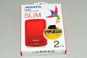  new goods [ADATA HV300 External HDD SLIM red ] portable HDD 2TB electrification has confirmed 