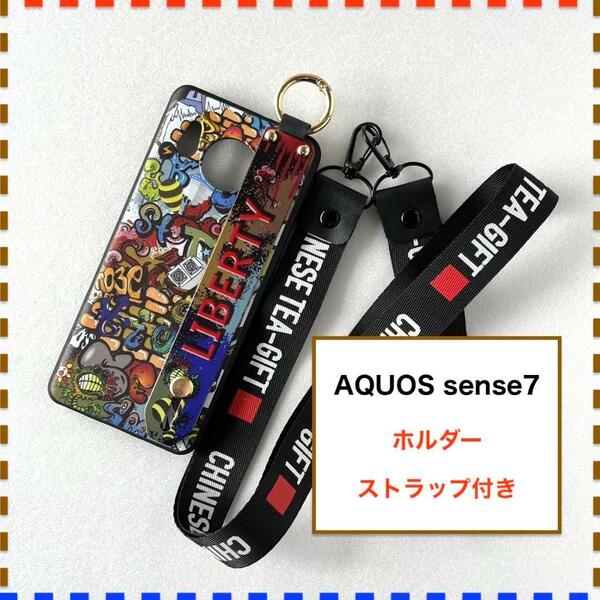 AQUOS sense7 ケース ホルダー アメコミ センス7 SH53C