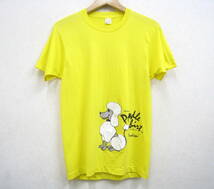 SCREEN STARS■スクリーンスターズ 80’s USA製 Poodle Shirt プードル プリント Tシャツ メンズ サイズS_画像1