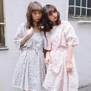 メリージェニー ワンピース daisy check shirt&onepiece 花柄 ワンピース