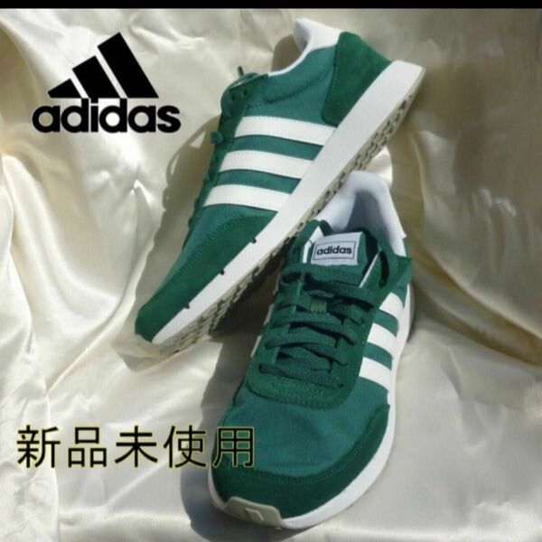 新品28.5cmアディダスラン60S 20ランニングシューズH00354緑 adidasメンズスニーカー