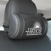 HELIOS ヘリオス ツートン レザー ネックパッド 汎用 新品 ブラック ステッチホワイト ハイエース アル ヴェル ノア ヴォクシー_画像1