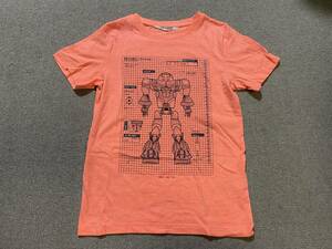 激安! H&M KIDS エイチアンドエム キッズ 半袖 Tシャツ オレンジ 140 ロボット ガンダム? ザク?/HS
