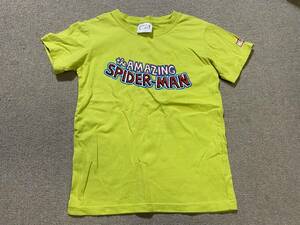 激安! MARVEL SPIDER MAN KIDS マーベル スパイダーマン キッズ 半袖 Tシャツ イエロー 黄色 140/HS