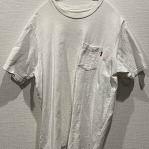 L 白 Supreme ポケットTeeシャツ ホワイト Box ボックスロゴ logo シュプリーム　pocket ザノースフェイス　North face