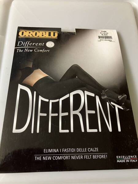 【送料無料】 OROBLU different 80 the new comfort オロブル 80デニール タイツ M 40-42 black tights 黒 ブラック イタリア製 高級