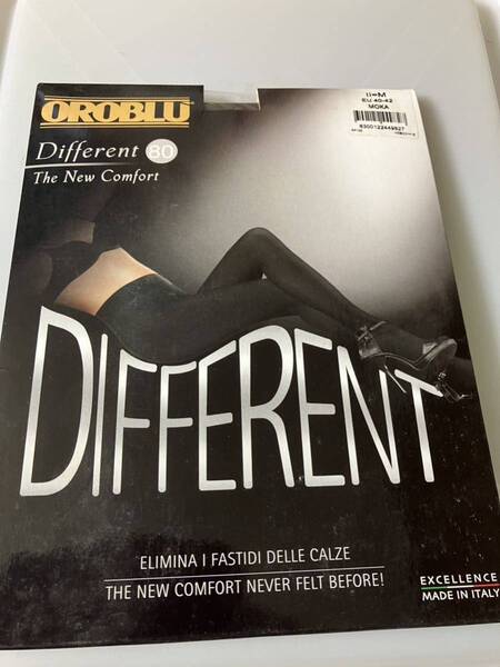 【送料無料】 OROBLU different 80 the new comfort オロブル 80デニール タイツ M 40-42 tights MOKA 高級 イタリア製 厚手 tights モカ