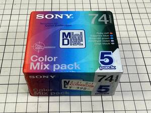 【新品未開封】SONY　ソニー　録音用ミニディスク Color Mix Pack 74分 5PACK [5MDW74CRX]