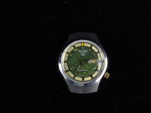 RICOH L51 32768 リコー RIQUARTZ DX6 腕時計 文字盤のみ グリーン文字盤 カレンダー メンズ レディース ファッション小物 003IFAIA25