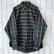 ラルフローレン Ralph Lauren チェックシャツ 長袖シャツ メンズ ワンポイント コットン100% Mサイズ 5‐380_画像2