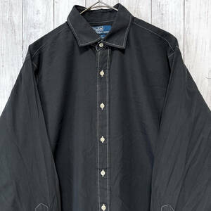 ラルフローレン Ralph Lauren PHILIP カフスシャツ ストライプシャツ 長袖シャツ メンズ コットン100% サイズ16 1/2 L～XLサイズ 5‐392