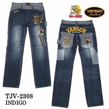 VANSON LEATHERS × TOM & JERRY トム アンド ジェリー 【定価\22000＋税】 デニムペインターパンツ TJV-2308 INDIGO 32 インチ_画像2