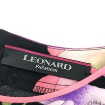 良好◆LEONARD レオナール 長袖カットソー サイズLL◆ ブラック/ピンク レディース トップス 花柄_画像5