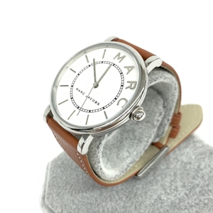 Хороший ◆ Марк Джейкобс Марк Джейкобс Рокси чарц ◆ MJ1571 Серебряный цвет/коричневые кожаные женские часы часы
