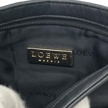 ◆LOEWE ロエベ ミニショルダーバッグ ポシェット◆ ブラック ナッパレザー アナグラム ヴィンテージ ユニセックス 斜め掛け bag 鞄_画像5