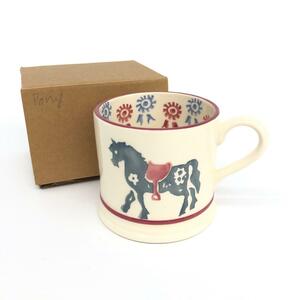 未使用品◆Emma Bridgewater エマ・ブリッジウォーター マグカップ◆ ベージュ 陶磁 馬 ホース 乗馬 洋食器