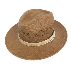 良好◆麦わら パナマハット 帽子 M◆ ブラウン レディース 帽子 ハット hat 服飾小物