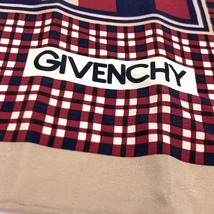 良好◆GIVENCHY ジバンシィ スカーフ◆ マルチカラー シルク100% 市松模様 レディース カレ 絹 服飾小物_画像3