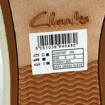 新品同様◆Clarks クラークス STRATHOMORE スニーカー 8◆ ダークグリーン タイタンチェック メンズ 靴 シューズ sneakers_画像7