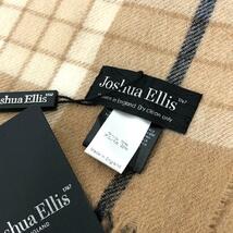 未使用品◆Joshua Ellis ジョシュアエリス ブランケット◆ ベージュ ウール×アルパカ チェック柄 レディース 大判ストール ひざ掛け_画像4