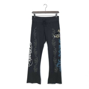 ◆Ed Hardy エドハーディー スウエットパンツ Sサイズ◆ ブラック コットン100％ メンズ ミツバチ ボトムス ルームウェア