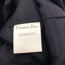 ◆Christian Dior クリスチャンディオール ノーカラージャケット 11◆ ブラック ウール100% レディース ヴィンテージ 金ボタン アウター_画像7