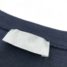 ◆Dior HOMME ディオールオム 半袖Tシャツ ◆7E3361120072 ネイビー 綿100% メンズ トップス プリント_画像4