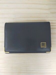 1円スタート！ 美品！ ダンヒル カードケース 黒 レザー dunhill 名刺入れ