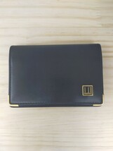 1円スタート！ 美品！ ダンヒル カードケース 黒 レザー dunhill 名刺入れ_画像1