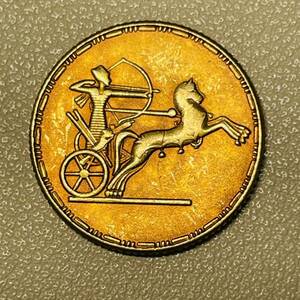 エジプト 硬貨 アラブ連合共和国設立記念 1958年 アメン・ラー神 ファラオラムセス2世 戦車 アラビア語 記念幣 コイン 古銭　重さ3.59g