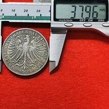 ドイツ　硬貨　古銭　フランクフルト　1866年　自由帝国都市　フランコフルティア　樫の冠　カンムリワシ　コイン　重さ21.38g_画像6