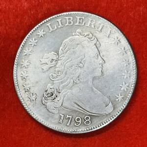アメリカ 硬貨 古銭 自由の女神 1798年 リバティ イーグル モルガン 13の星 コイン　重さ24.57g