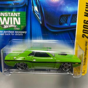 ホットウィール ‘70 DODGE CHALLENGER HEMI ダッジ チャレンジャー ヘミ 緑