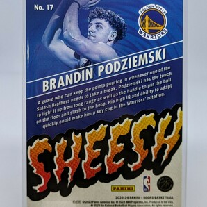 【1円スタート】2023-24 Panini NBA Hoops - Brandin Podziemski Sheesh / Golden State Warriorsの画像2