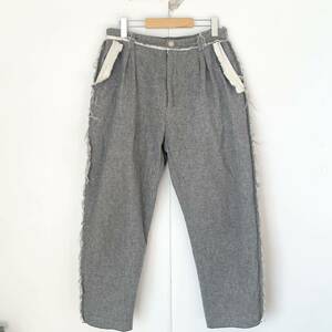 mina perhonen( mina perhonen ) ra4273 snowy day cut off wool . tapered pants gray 40