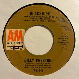 US盤 7インチ　BILLY PRESTON # BLACK BIRD / WILL IT GO ROUND IN CIRCLES