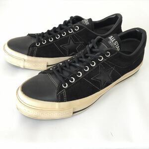  made in Japan CONVERSE Converse * one Star leather sneakers 26,5cm suede combination original leather one star men's Vintage records out of production original leather shoes black black 