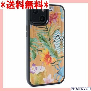 kibaco キバコ iPhone 13 mini 用 竹製 天然木 ウッド 木目調 軽量 BEACH LIFE 123