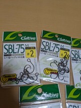 c‘ultiva SBL-75M　ミノー専用　ミノー用バーブレスの太軸　BARBLESS バーブレス　株式会社オーナーばり　5袋セット フィッシング 釣り針_画像2