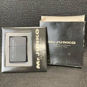 1000円スタート ZIPPO 未使用 マッドブラック Mr.JUNKO ディスプレイ化粧箱有り オイルライター ジッポー 1989年製 Y1307